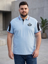 Men Plus Size Trench Printed Polo Tshirt