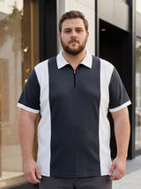 Men Plus Size Vora-Grey Grey Textured Polo T-Shirt