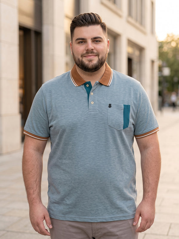 Men Plus Size Koriyo Solid Polo Tshirt