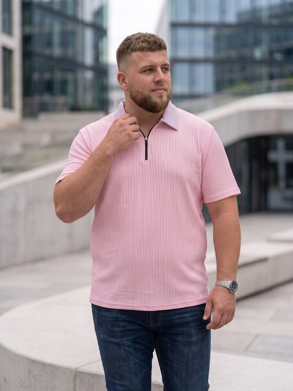 Men Plus Size Rosvique Pink Polo Tshirts