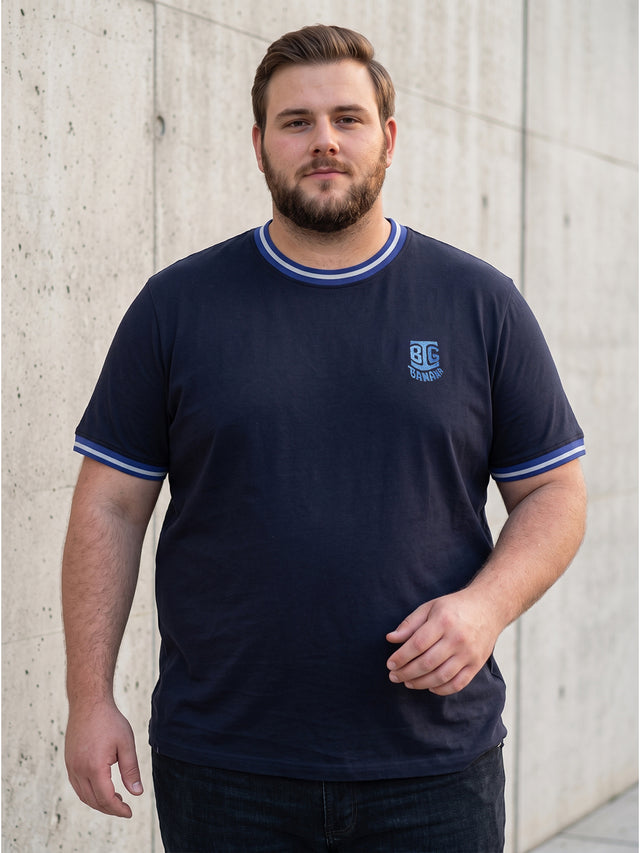 Men Plus Size Mule-B Solid Round Neck Tshirt
