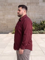 Men Plus Size Rubyclad Red Striped Shirts