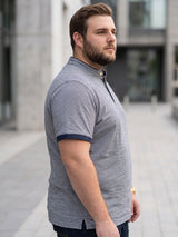 Men Plus Size Lazon Solid Henley Tshirt