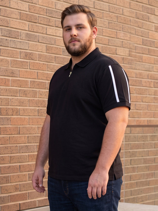 Men Plus Size Shawn Solid Polo Tshirt