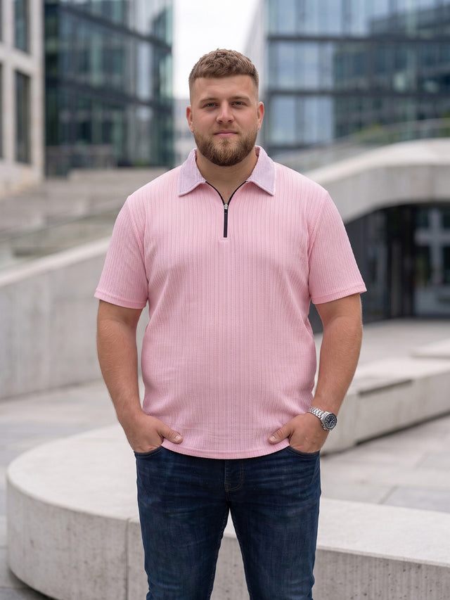 Men Plus Size Rosvique Pink Polo Tshirts