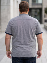 Men Plus Size Lazon Solid Henley Tshirt