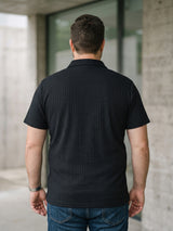Men Plus Size Blaktex Black Polo Tshirts