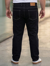 Men Plus Size Zetsu Black Solid Jeans