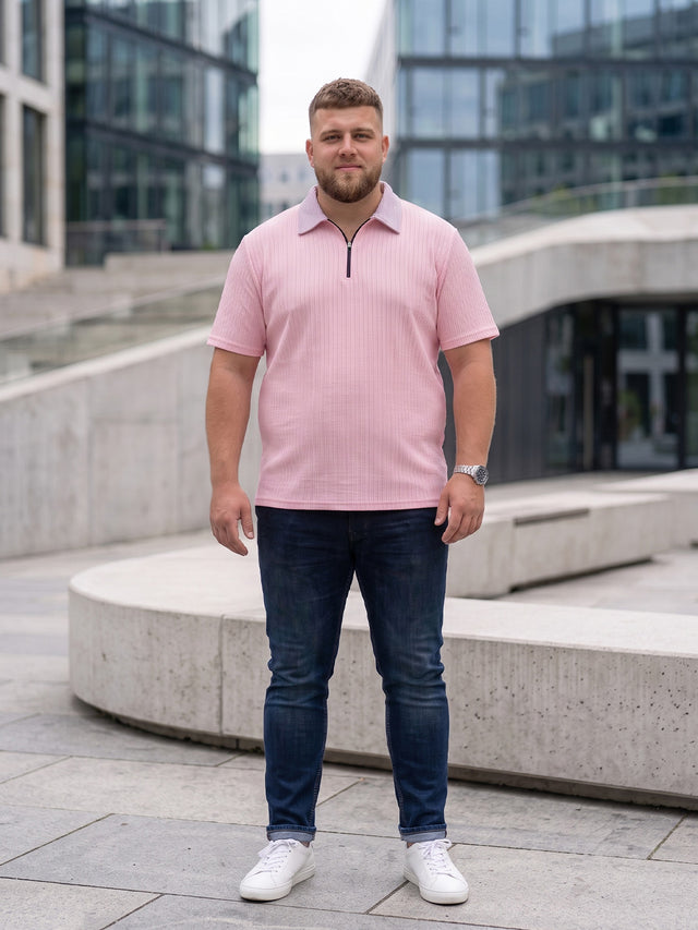 Men Plus Size Rosvique Pink Polo Tshirts