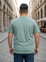 Men Plus Size Hiddenmist-Mint Green Solid Mint Green Round Neck Tshirt