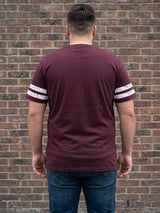 Men Plus Size Water Wine Printed Round Neck Tshirts