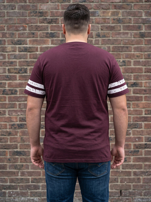 Men Plus Size Water Wine Printed Round Neck Tshirts