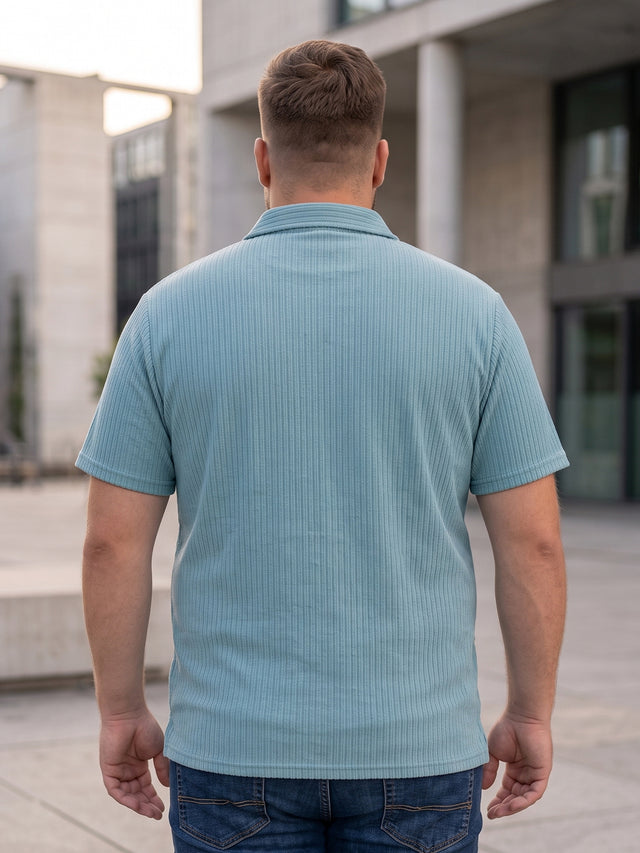 Men Plus Size Velzuno Sky Blue Polo Tshirts