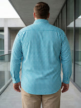 Men Plus Size Bran Multi Check Shirts
