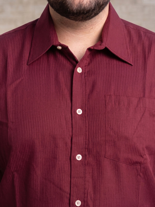 Men Plus Size Rubyclad Red Striped Shirts