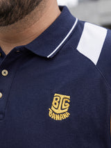 Men Plus Size Crikfow-Navy Solid Polo Tshirt