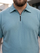 Men Plus Size Velzuno Sky Blue Polo Tshirts