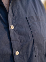 Men Plus Size Loungray Dark Grey Striped Shirts
