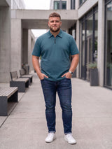 Men Plus Size Kavroze Teal Polo Tshirts