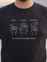 Men Plus Size Cady Black Printed Round Neck Tshirts