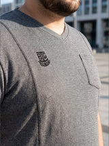 Men Plus Size Mettle Solid V-Neck Tshirt