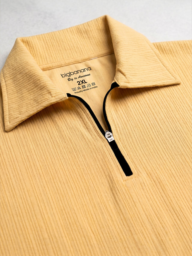 Men Plus Size Draxelo Beige Polo Tshirts