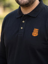 Men Plus Size Scalar Solid Polo Tshirt