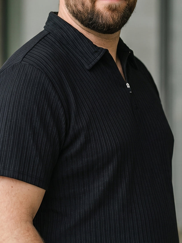 Men Plus Size Blaktex Black Polo Tshirts