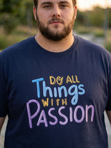 Men Plus Size Watt Printed Round Neck Tshirt