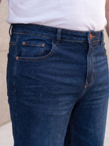 Men Plus Size Vigorous Navy Blue Solid Shorts