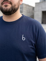 Men Plus Size Vaporcrew-Navy Blue Solid Navy Blue Round Neck