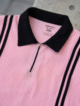 Men Plus Size Rexo-Pink Pink Textured Polo T-Shirt