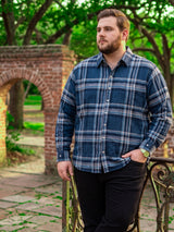 Men Plus Size Barra Multi Check Shirts