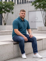 Men Plus Size Kavroze Teal Polo Tshirts