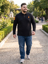 Men Plus Size Scalar Solid Polo Tshirt