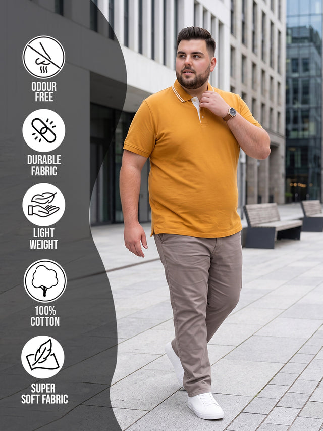 Men Plus Size Chiko Printed Polo Tshirt