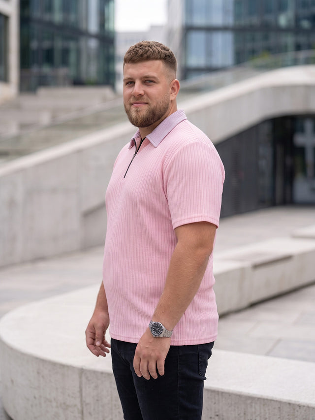 Men Plus Size Rosvique Pink Polo Tshirts