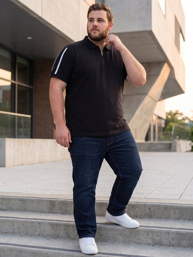 Men Plus Size Shawn Solid Polo Tshirt