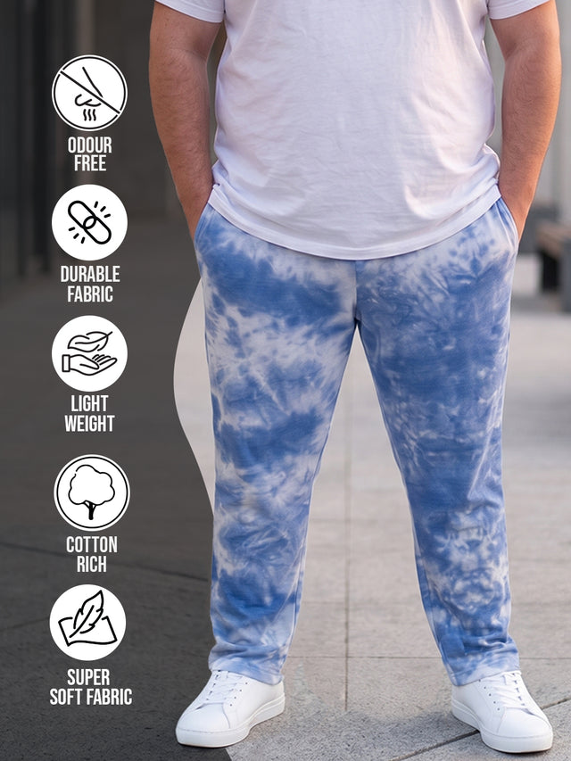 Men Plus Size Snoozure Multi Printed Trackpant