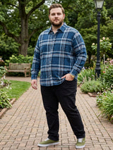 Men Plus Size Barra Multi Check Shirts