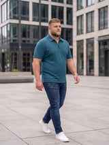 Men Plus Size Kavroze Teal Polo Tshirts