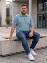 Men Plus Size Velzuno Sky Blue Polo Tshirts