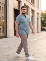 Men Plus Size Koriyo Solid Polo Tshirt