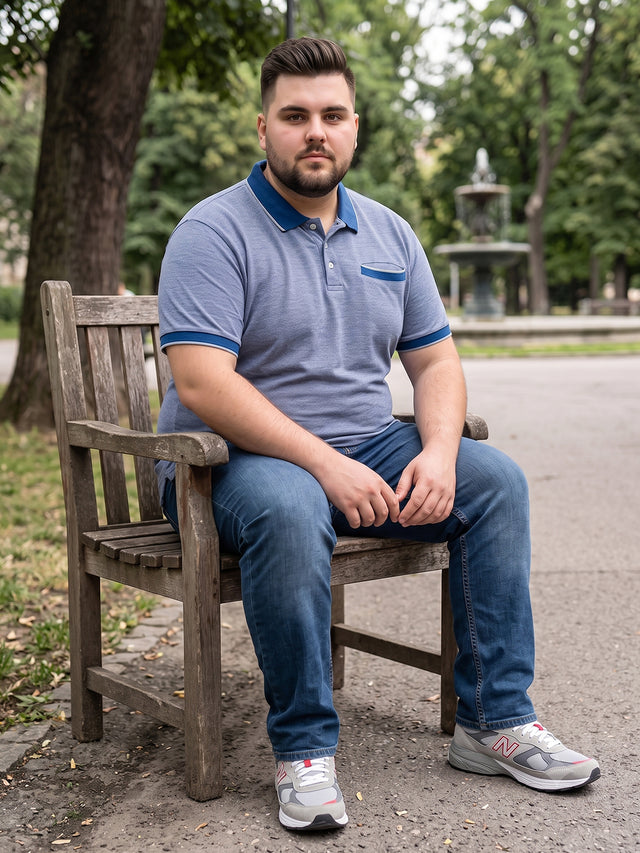 Men Plus Size Pacific Solid Polo Tshirt