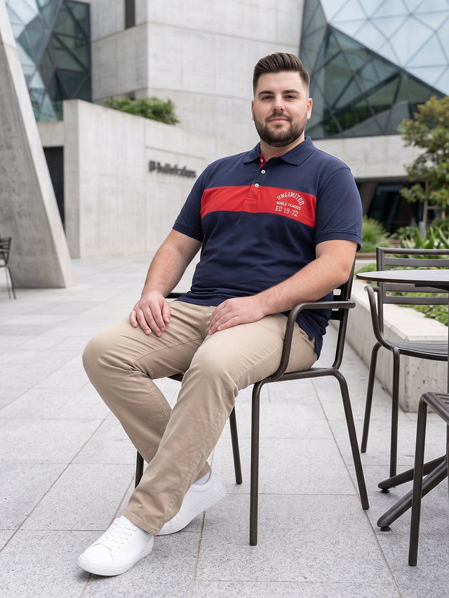 Men Plus Size Fraser Solid Polo Tshirt