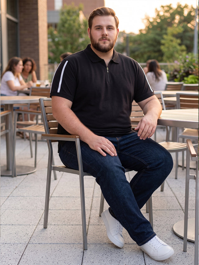 Men Plus Size Shawn Solid Polo Tshirt