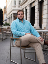 Men Plus Size Bran Multi Check Shirts