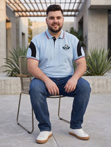 Men Plus Size Trench Printed Polo Tshirt
