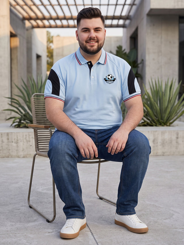 Men Plus Size Trench Printed Polo Tshirt