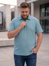 Men Plus Size Velzuno Sky Blue Polo Tshirts